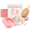 Pink & Beige, variant on Bodyotics Reusable Menstrual Disc – Multi-Size Set (S & L) for All Menstrual Flows, Includes 2 Pouches – 12h Wear, up to 10-Year Lifespan – Orange & Red