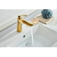 thumbnail image 3 of Grifo monomando para lavabo de baño, latón, oro, cromo, acabado dorado, monomando con lavabo Vhermosa WLJ-4552, 3 of 5