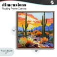thumbnail image 4 of Stupell Industries Tropical Desert Splendor Cacti Brown Floating Frame Canvas Art, 18 x 18, by John Jaster, 4 of 8