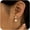 2Pearl Stud, variant on Pearl Earrings for Women,Dainty Gold Pearl Earrings 14K Gold Plated Stud Earrings Hypoallergenic Small Hoop Earrings for Women Trendy Dangle Earrings Simple Pearl Drop Earrings Gold Jewelry