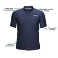 thumbnail image 5 of Whitewater Lightweight Moisture Wicking Short Sleeve Fishing Shirt with UPF 50 (Deep Sea, Large), 5 of 6