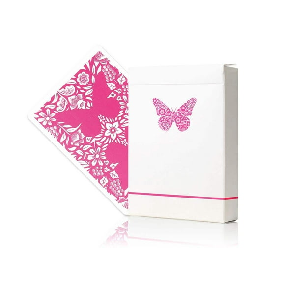 Butterfly Playing Cards Workers Edition (Pink) Playing Cards by Ondrej Psenicka