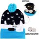 thumbnail image 4 of Nuestro gorro navideño cálido con LED, gorro navideño luminoso, gorro navideño de punto unisex con patrón de ciervo, adecuado para fiestas (muñeco de nieve azul), 4 of 5
