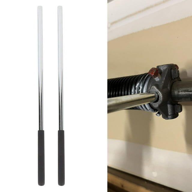 Metal Winding Bar, Convenient Comfortable Grip Portable 1 Pair 17.2 Inch Garage Door Torsion Spring Winding Bar for Car Sedan SUV RV Garage Doors