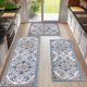 thumbnail image 1 of MeyJey Boho Juego de Tapetes y Tapetes de Cocina de 3 Piezas, Tapetes Antideslizantes Lavables a Máquina para el Piso de la Cocina, Comedor/lavandería/sala de Estar, Azul/beige, 1 of 13