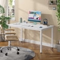 thumbnail image 3 of Wellynap 55.1" Computer Desk, Multi-Fuctional Table, Home Office Workstation - White, 3 of 10