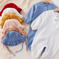 thumbnail image 5 of Mnyotv Infants Baby Clothes Long Sleeve Cotton Jumpsuits and Hats Newborn Spring Fall Outfits Size 6-12 Months, 5 of 5
