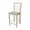 Unfinished, variant on International Concepts Wood Madrid Ladder Back Counter Height Stool in White - 24" Seat Height