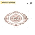 thumbnail image 2 of Uxcell 2Pack 12x16-in Retro Lace Placemat Oval French Crochet Doilies Coasters Dusty Rose, 2 of 6