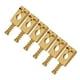 thumbnail image 4 of 10,5x20mm latón dorado guitarra eléctrica puente Tremolo sillines apto para ST cuerda instrumento guitarra eléctrica piezas de repuesto - Gplden oro Sunnimix  sillines de puente de latón macizo, 4 of 8