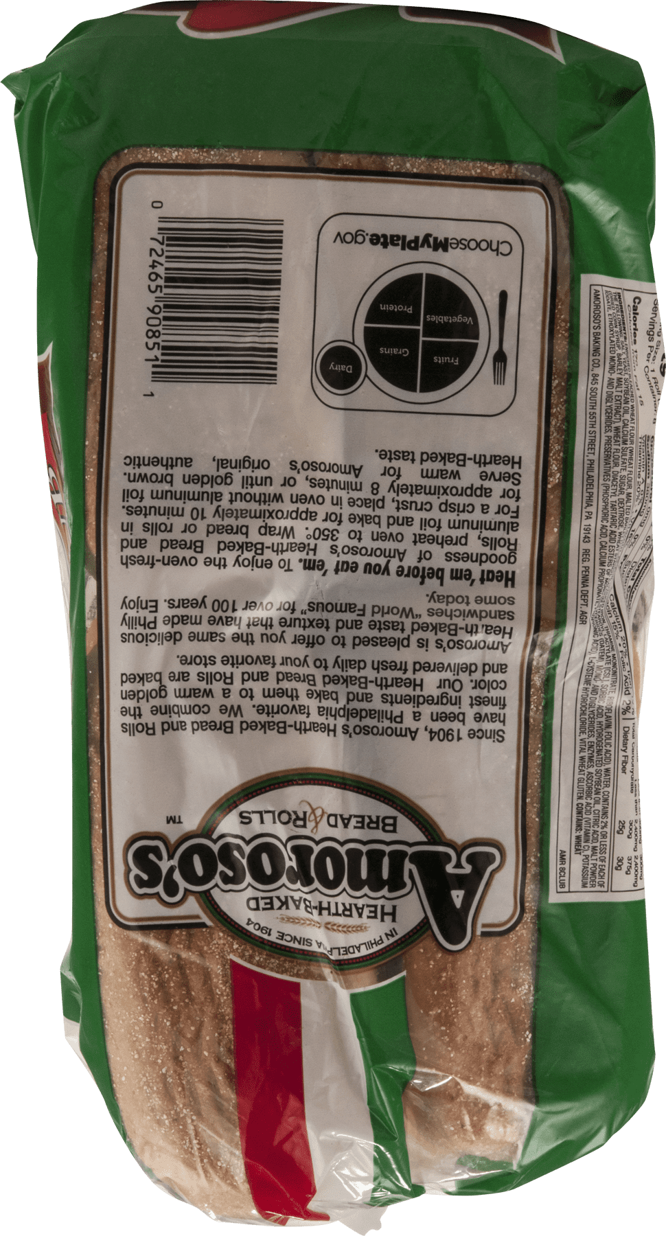 Amoroso's Phillies Clubhouse Rolls Sliced - 8 CT