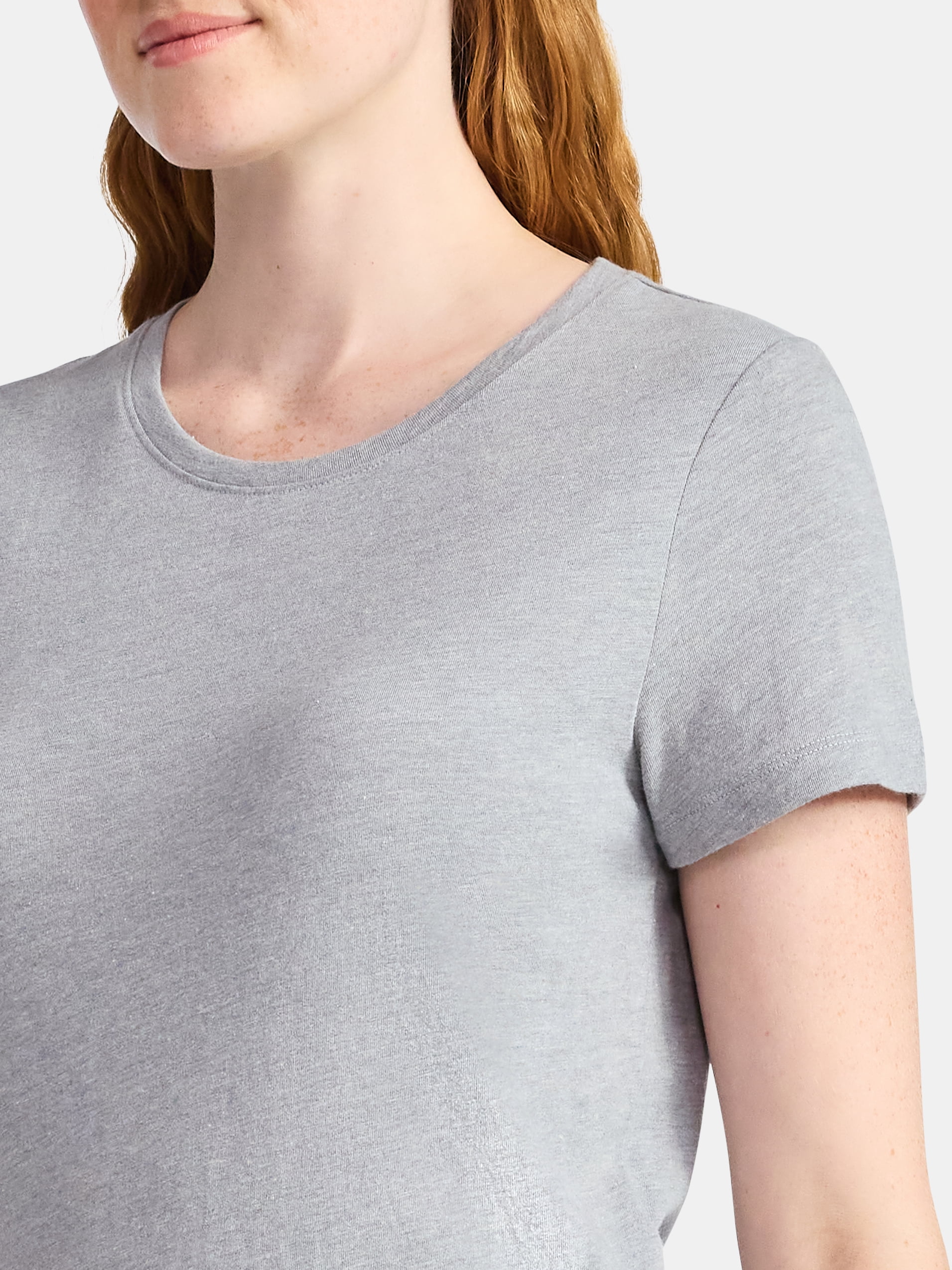 Time and Tru Women's Short Sleeve Crew Tee, Sizes XS – XXXL