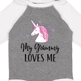 thumbnail image 4 of Inktastic Grammy Loves Me Unicorn Girls Girls Long Sleeve Baby Bodysuit, 4 of 5