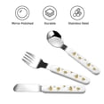 thumbnail image 3 of Rateoe Rubber Duck Showe for Stainless Steel Kids Silverware Set - Child and Toddler Safe Flatware - Children's Knife, Fork And Spoon Set, 3 of 8