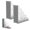 Gray: Style 1, variant on 2 Set Silicone Bathtub Splash Guard with Strong Suction Cup Reusable Water Barrier Mat for Sink Basin to Stop Water Splashing