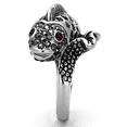 thumbnail image 4 of Luxe Jewelry Designs Women's Stainless Steel Fish Shaped Ring with Siam Crystals - Size 7 (Pack of, 4 of 4