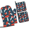thumbnail image 6 of Mushroom Oven Mitts and Pot Holders 4 Pcs Sets for Kitchen, Cooking Gloves Heat Resistant Oven Mitt Gloves Non Slip Potholders BBQ Gloves for Grilling, Baking, BBQ, 6 of 6