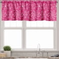 thumbnail image 3 of Ambesonne Hot Pink Valance & Curtain, Spring Flourish Bloom, 55"x24", Hot Pink White Purple, 3 of 7