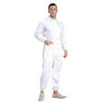 thumbnail image 5 of Lejafay Men's Coveralls Workwear Anti-static Dustproof Front Zipper Breathable Overalls Jumpsuits White M, 5 of 6