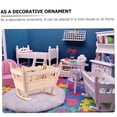 thumbnail image 6 of Unpainted Wood Baby Cradle Model Figurine Toy For 1/12 Scale Doll House Scene Building And Nursery Room Display Decors, 6 of 13