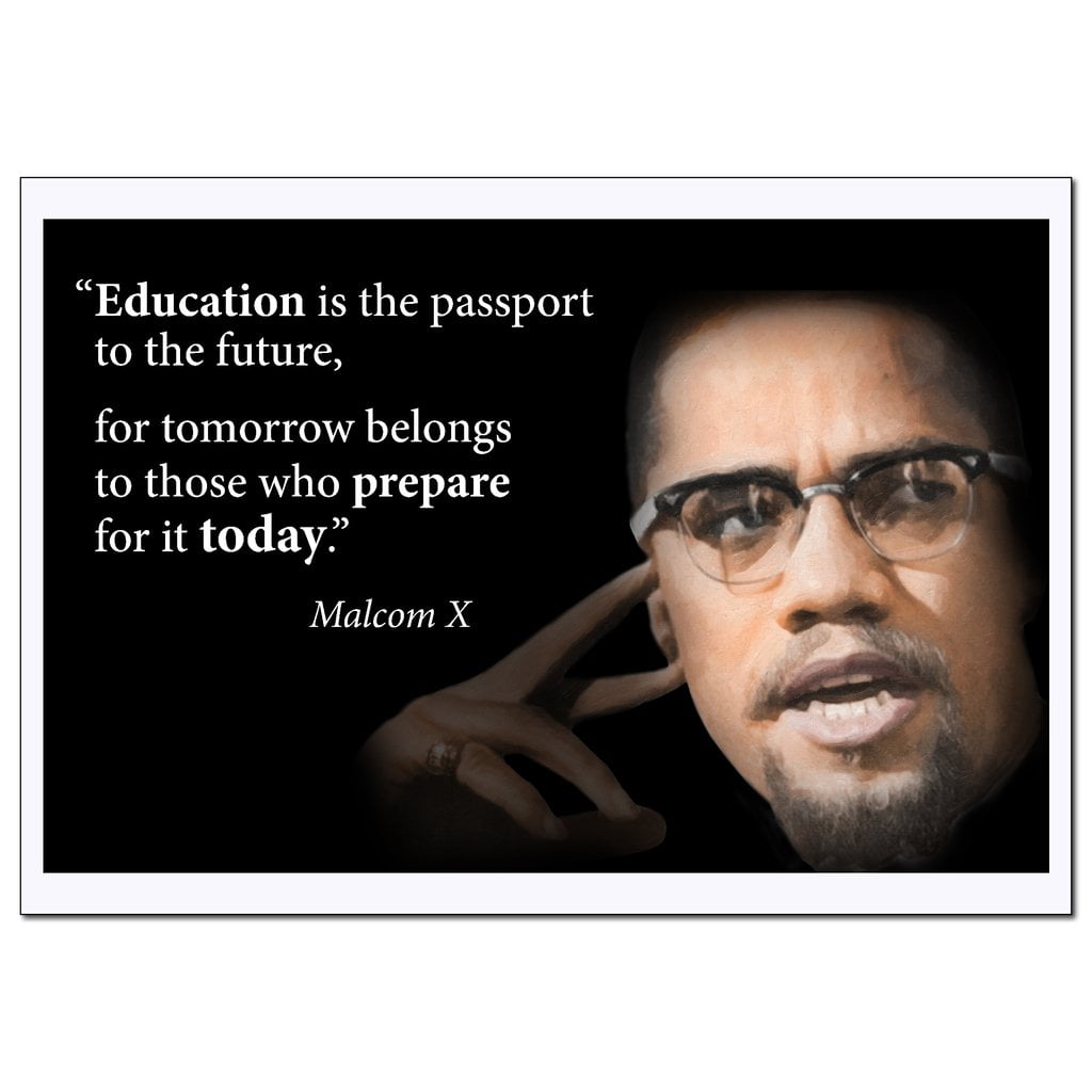 Malcolm X Quotes 12x18 24x36inch Inspirational Silk Poster Wall Decoration 