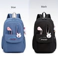 thumbnail image 2 of 1pc Large Capacity Backpack For Primary School Middle School Students, Cute Rabbit Ears Shape Backpack With Cute Rabbit Pendant And Badge, Outdoor Travel Bag, 2 of 5