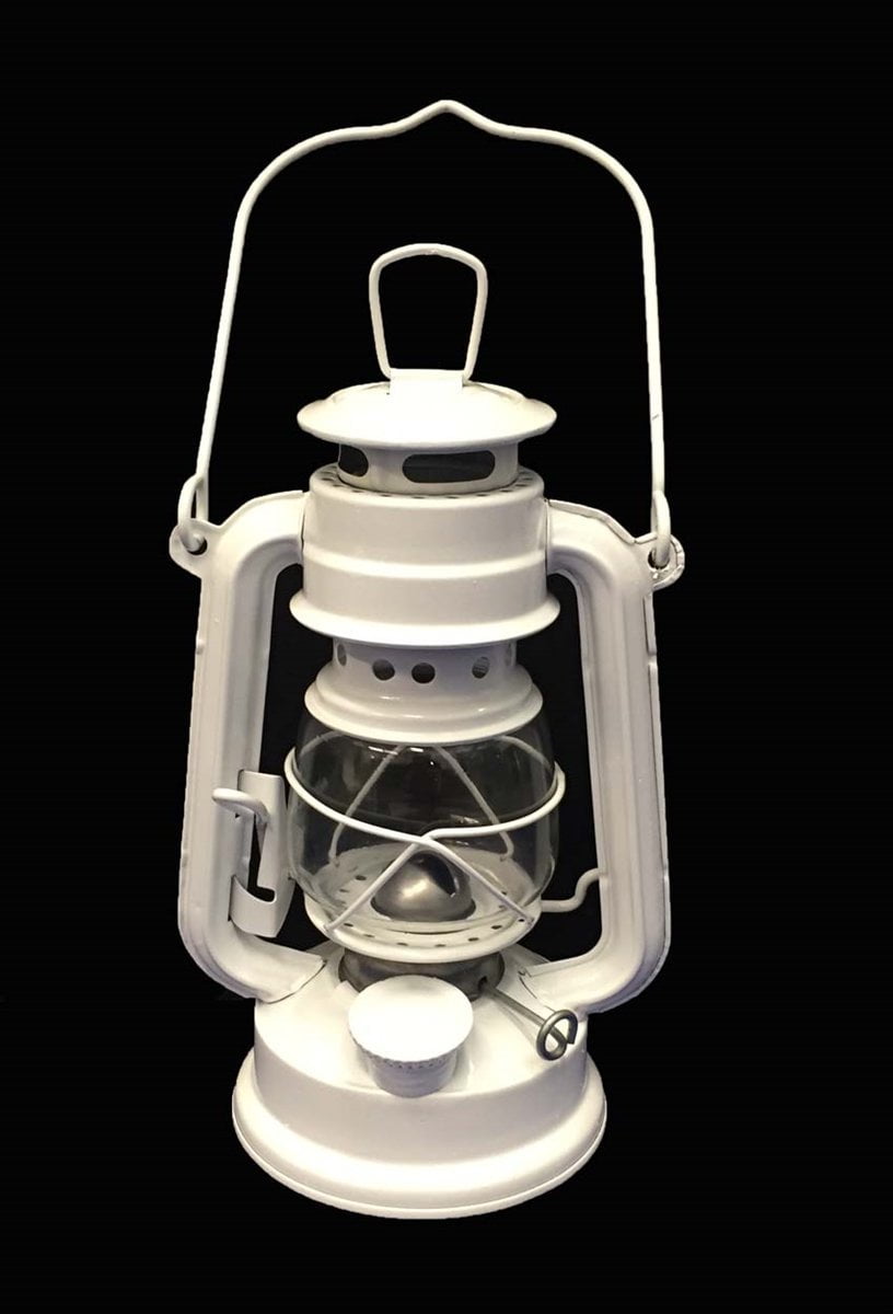 Lot of 30 - 8 Inch White Hurricane Kerosene Oil Lantern Hanging Light / Lamp