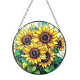 thumbnail image 2 of Outdor Stained Glass Window Hanging Sunflower Stained Glass For Windows Hanging Home For Window Teacher Birthday Sunflower For, 2 of 5