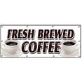 thumbnail image 1 of SignMission B-Fresh Brewed Coffee Fresh Brewed Coffee Banner Sign - Iced Brew Drinks Espresso Cappuccino, 1 of 1