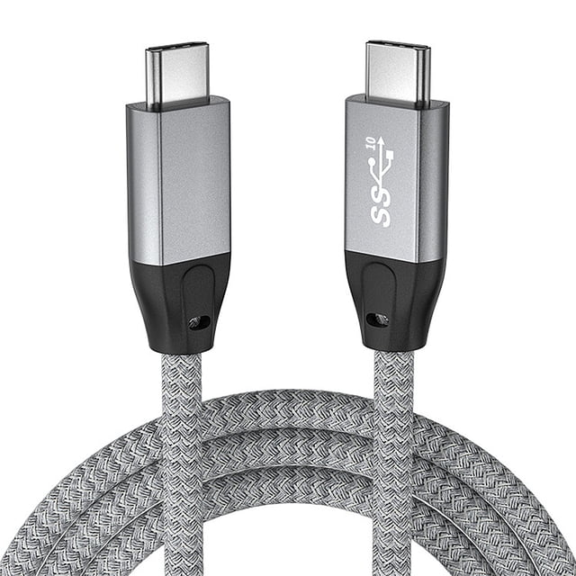 Generic High-Speed USB-C to USB-C Cable with 100W PD Fast Charging, 4K Video & Audio Sync, Thunderbolt 3 Compatibility, 1.5m Grey