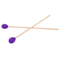 thumbnail image 3 of Beech Handle Marimba Mallets, Exquisite Xylophone Mallets, Super Wear-Resistant Marimba Stick Mallets, For Player Musician Coffee,Purple, 3 of 8