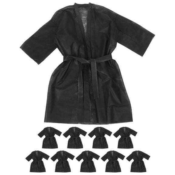 MUSEYA 5pcs Disposable Salon Cape For Spa Use Non Woven Fabrics Black