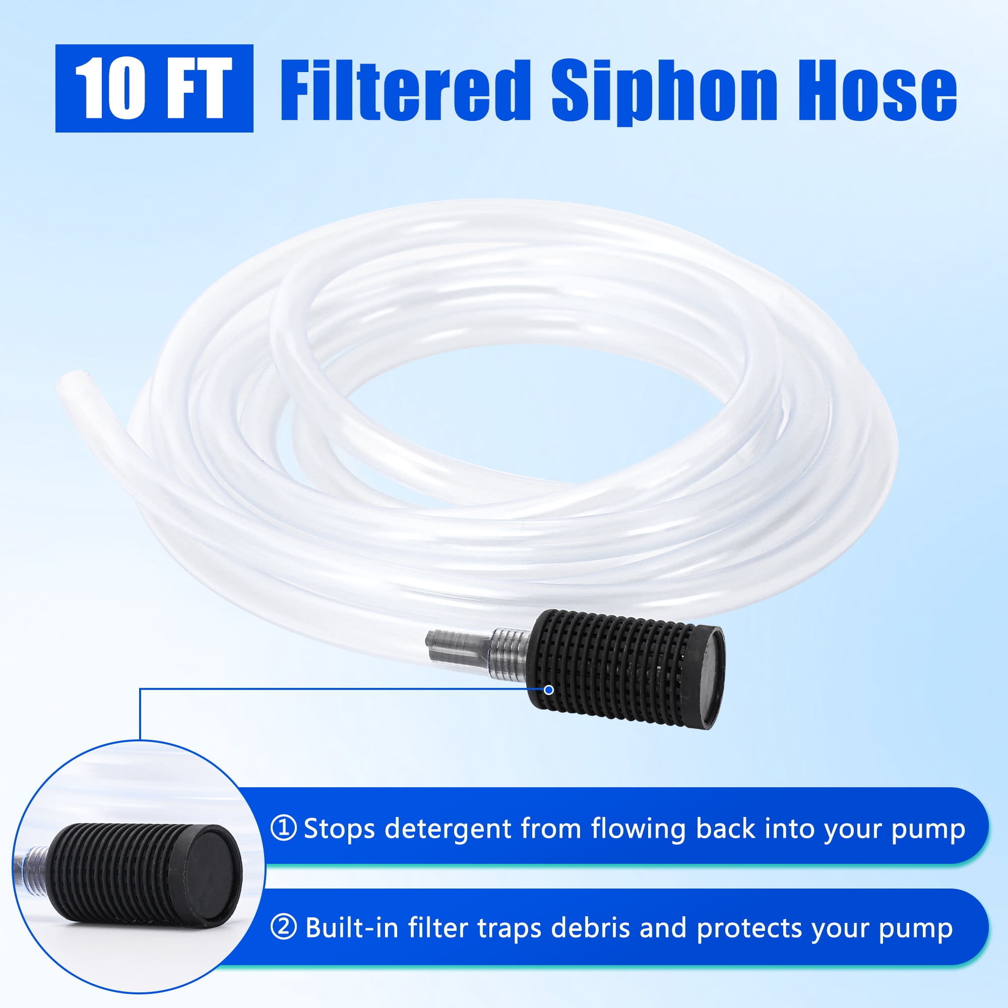 Downstream Chemical Injector Kit for Pressure Washer, Fixed Soap Injector with 3/8" Quick Connect, 3–5 GPM Flow Rate