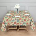 thumbnail image 3 of Pioneer Flower Floral Print Pattern Square Tablecloth, Waterproof Wipeable Spillproof Washable Table Cover for Home Kitchen Party Decor, 52"x52", 3 of 6