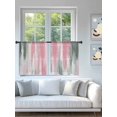 thumbnail image 4 of Sheer Curtains 45 Inch Length 2 Panels Set for Kitchen, Pink Gray Semi Sheer Curtains for Windows, Contemporary Abstract Gradient Aesthetic Voile Window Treatments Rod Pocket Curtain, 4 of 7