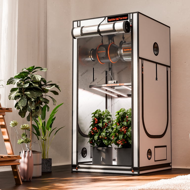 Spider Farmer 3'x3'x6 90cm x 90cm x 180cm Pro White Indoor Grow Tent 2000D  Oxford Cloth Hydroponics Plant Growing Box - Walmart.com