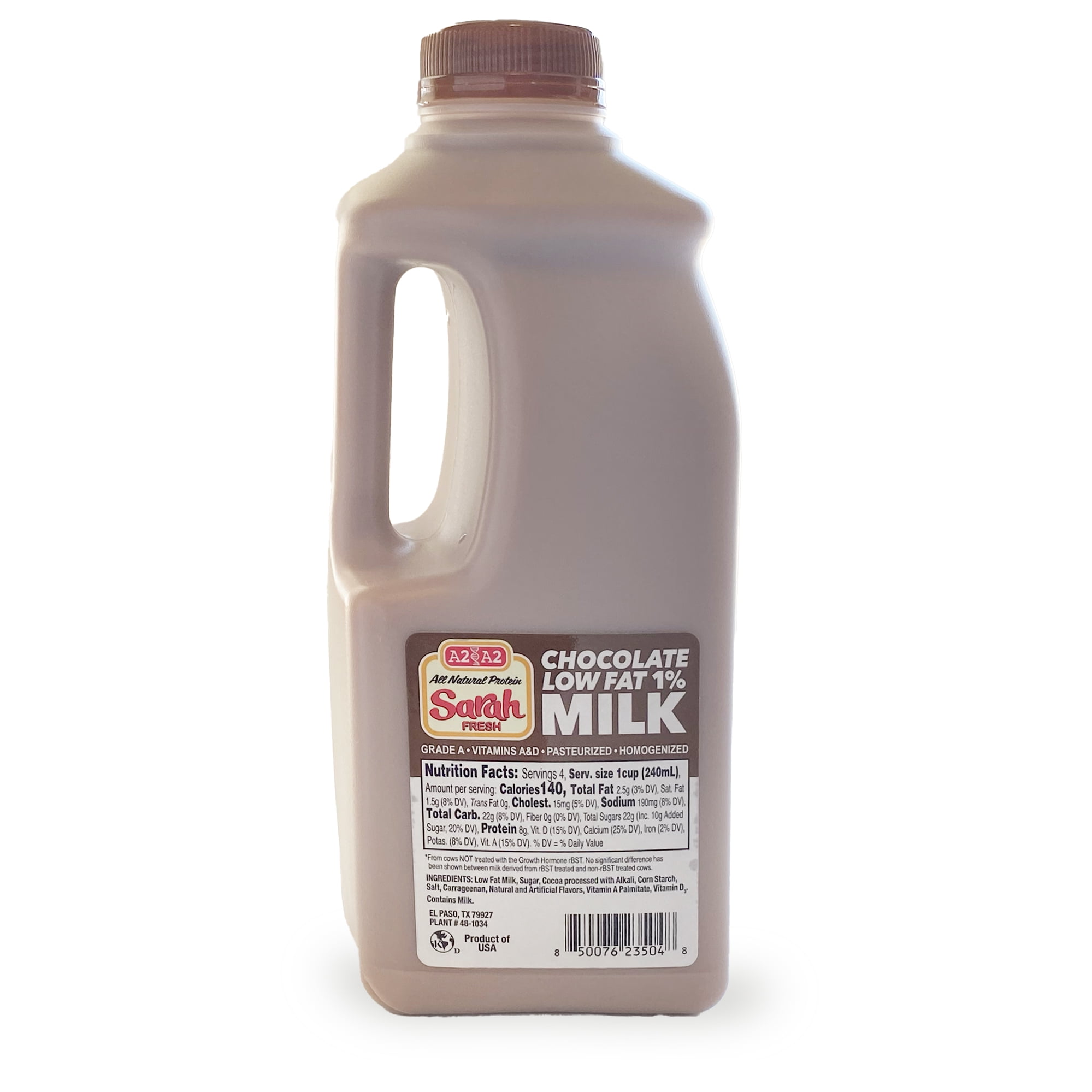 1% Low Fat A2/A2 Chocolate Milk Quart