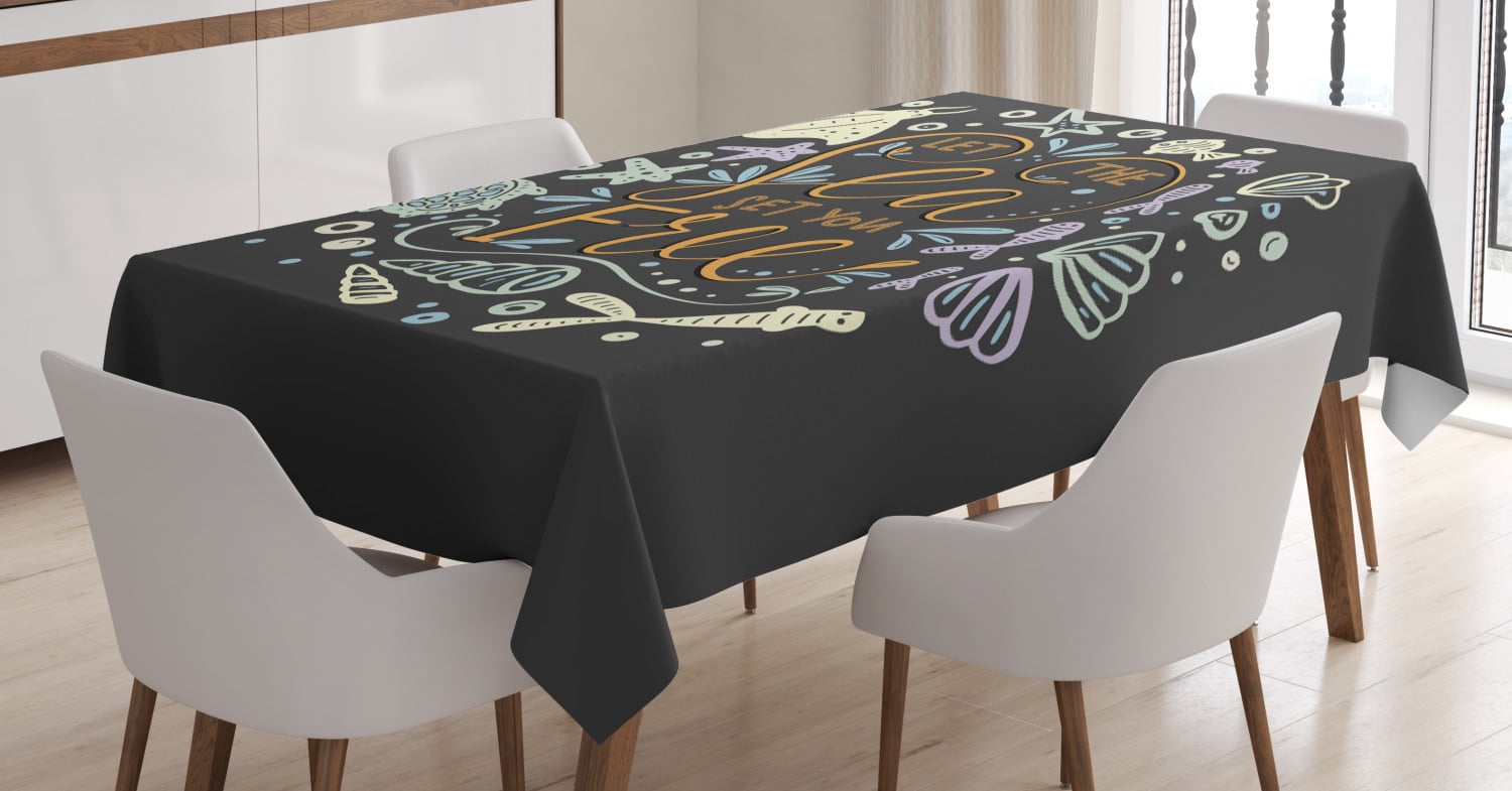 AUUXVA Table Runner Sea Turtle Fish Underwater World Durable Luxury Dresser Scarf Tabletop Cloth for Wedding Dining Table Holiday Party Kitchen Home Decoration 13x70in