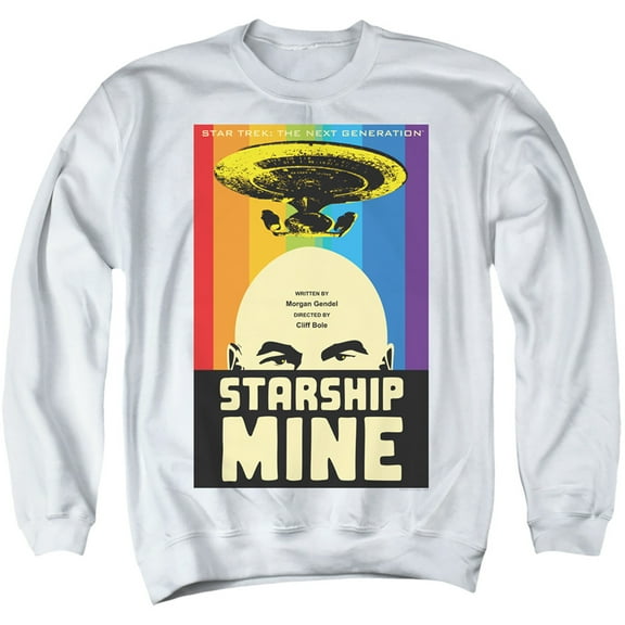 Star Trek Tng Season 6 Episode 18 Adult Crewneck Sweatshirt White