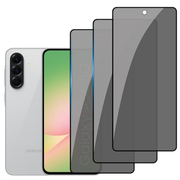 ZYQEEE Privacy Screen Protector for Samsung Galaxy A56 5G 6.7", Scratch Resistant Anti-Spy Tempered Glass Film, Bubble Free, Easy Installation,Case Friendly,3 Pack