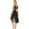 thumbnail image 2 of YiZYiF Womens Lyrical Dance Dress Sequins Sheer Mesh Latin Dance Leotard Dresses, 2 of 7