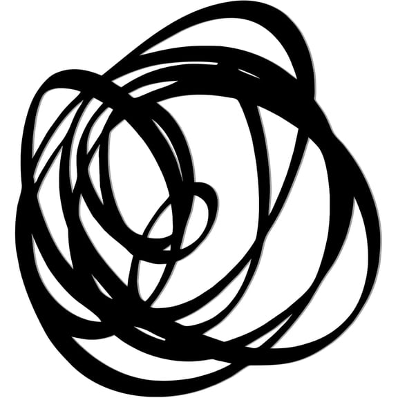 Abstract Black Metal Wall Art Modern Line Sculpture Indoor Or Outdoor Accent 12 x 11 in