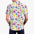 thumbnail image 4 of Daiia Doodle Fruits Pattern Men’s Polo Shirts,Solid Deck Shirt,Classic Fit, Breathable Cotton Polo for Casual and Sport Wear-Small, 4 of 9
