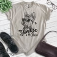 thumbnail image 2 of Yorkie Mom T-shirt, Unisex Women's Shirt, Yorkshire Terrier, Yorkie Owner, Best Dog Mom Gift, Light Silk Gray, Medium, 2 of 6