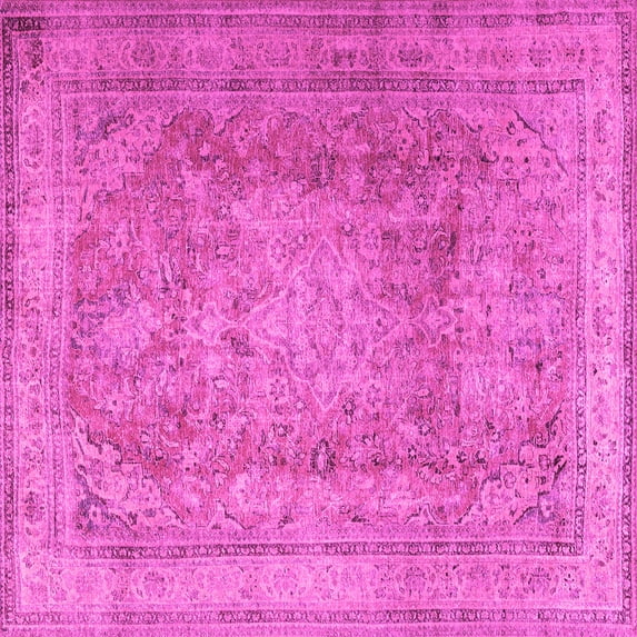 Ahgly Company Indoor Square Persian Pink Traditional Area Rugs, 5' Square