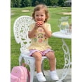 thumbnail image 3 of BemeyourBBs Toddler Baby Girl Back to School Outfit Baby First Day of School Kindergarten Outfit Baby Girl Summer Clothes Bow School Bus Embroidery Short Sleeve T Shirt Tops and Stripe Shorts Set, 3 of 9