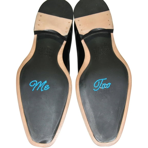 Unik Occasions Rhinestone Me Too Script Wedding Shoe Stickers