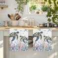 thumbnail image 4 of Summer Sea Turtles Kitchen Towels Set of 1, Coastal Watercolor Ocean Corals Absorbent Dish Towels for Kitchen, Microfiber Hand Towel, Quick Drying Tea Towel for Cleaning Decorative Dishcloths, 4 of 7