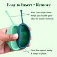 thumbnail image 2 of Shordy Reusable Menstrual Disc, Set of 2 (Size - Small & Large) with Pouch, upto 12 Hours Use, Tampon and Pad Alternative, Green Period Discs, 2 of 8