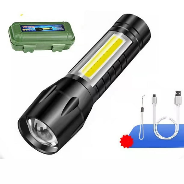Petite Lampe De Poche Super Lumineuse Torche Rechargeable USB